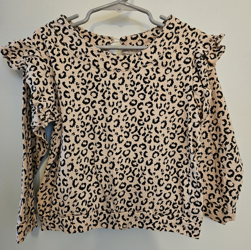 Jessica Simpson | Animal Print Ruffle Top